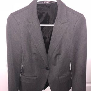 Express grey fitted blazer size 0